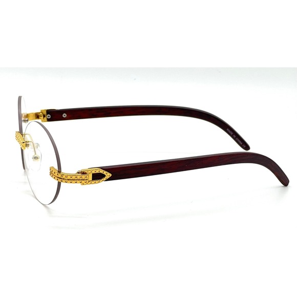 Rimless Round Glasses Eyeglasses Hipster Fashion Women Eyewear Shades Lentes New - Picture 8 of 9